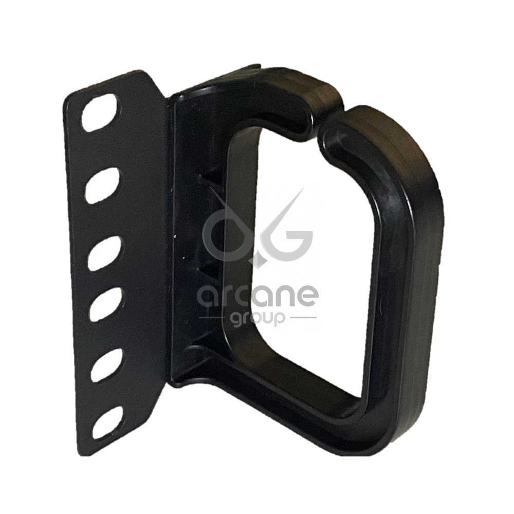 Cable Manager Horizontal 1-Ring Metal black 2U